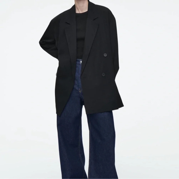 COS Oversized Draped Double Breasted Blazer - Picture 7 of 11